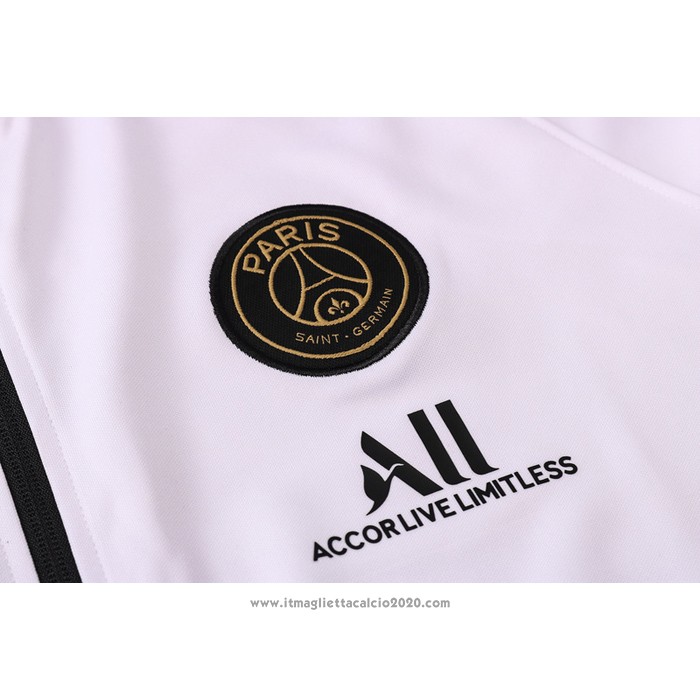 Tuta da Track Giacca Paris Saint-Germain Jordan 2020 2021 Bianco
